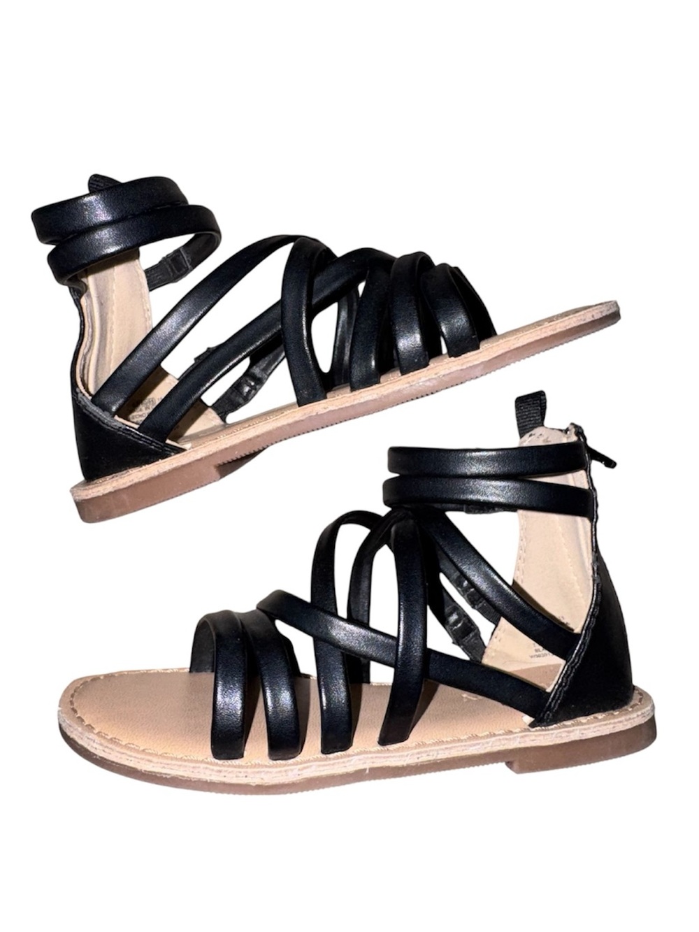 Old Navy Black Multi-Strap Gladiator Sandals for Kids
